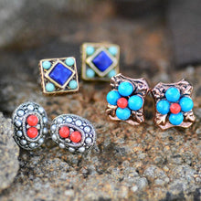 Load image into Gallery viewer, Set of 3 Gypsy Stud Earrings OL_E636-SW - Sweet Romance Wholesale
