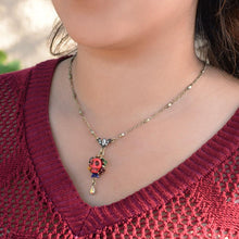 Load image into Gallery viewer, Skull and Crystal Teardrop Necklace OL_N241 - Sweet Romance Wholesale