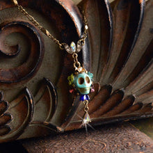Load image into Gallery viewer, Skull and Crystal Teardrop Necklace OL_N241 - Sweet Romance Wholesale