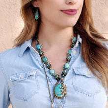 Load image into Gallery viewer, Southwest Desert Lizard Gemstone Necklace OL_N245 - Sweet Romance Wholesale