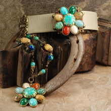 Load image into Gallery viewer, Gemstone Desert Flower Necklace OL_N278 - Sweet Romance Wholesale
