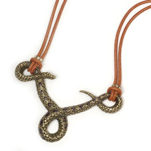 Load image into Gallery viewer, Rattlesnake on Leather Necklace OL_N285 - Sweet Romance Wholesale