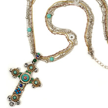 Load image into Gallery viewer, Desert Gypsy Cross Necklace OL_N348 - Sweet Romance Wholesale