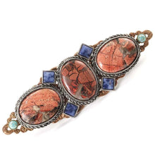Load image into Gallery viewer, Jasper &amp; Lapis Bar Pin OL_P105 - Sweet Romance Wholesale