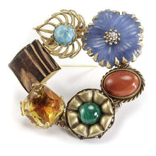 Load image into Gallery viewer, Gemstone Wreath Pin OL_P106 - Sweet Romance Wholesale