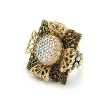 Load image into Gallery viewer, Square Floral Ring R401 - Sweet Romance Wholesale