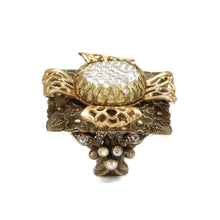 Load image into Gallery viewer, Square Floral Ring R401 - Sweet Romance Wholesale