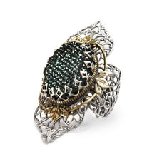 Load image into Gallery viewer, Retro Filigree Crystal Ring R408-LV - Sweet Romance Wholesale