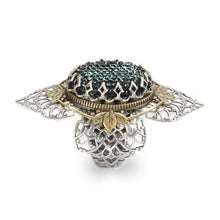Load image into Gallery viewer, Retro Filigree Crystal Ring R408-LV - Sweet Romance Wholesale