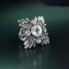 Load image into Gallery viewer, Art Deco Geometric Star Silver Ring OL_R435 - Sweet Romance Wholesale