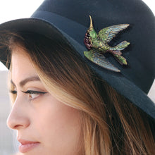 Load image into Gallery viewer, Hummingbird Brooch Pin by Sweet Romance P134