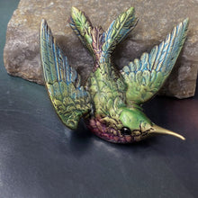Load image into Gallery viewer, Hummingbird Brooch Pin by Sweet Romance P134
