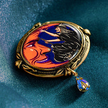 Load image into Gallery viewer, Witch and Moon Retro Halloween Pin - Sweet Romance Wholesale