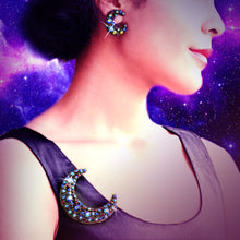 Load image into Gallery viewer, Indigo Blue Moon Earrings - Sweet Romance Wholesale