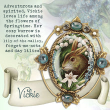 Load image into Gallery viewer, Vickie the Bunny Vintage Spring Pin P330-VI - Sweet Romance Wholesale