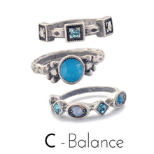 Load image into Gallery viewer, Set of 3 Crystal Stack Rings R562 - Sweet Romance Wholesale