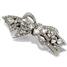 Load image into Gallery viewer, Art Deco Vintage Crystal Bow Barrette B861 - Sweet Romance Wholesale