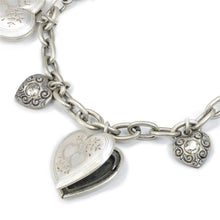 Load image into Gallery viewer, Heart Locket Charm Bracelet BR0214 - Sweet Romance Wholesale