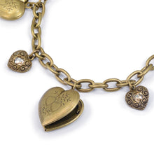 Load image into Gallery viewer, Heart Locket Charm Bracelet BR0214 - Sweet Romance Wholesale