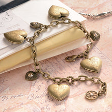 Load image into Gallery viewer, Heart Locket Charm Bracelet BR0214 - Sweet Romance Wholesale