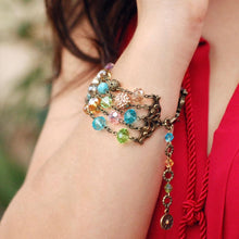 Load image into Gallery viewer, Gemstone Garden Multi Strand Bracelet - Sweet Romance Wholesale