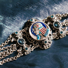 Load image into Gallery viewer, Art Deco Egyptian Goddess Vintage Silver Bracelet BR1209 - Sweet Romance Wholesale