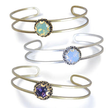 Load image into Gallery viewer, Crystal Dot Stacking Cuff Bangle Bracelet - Sweet Romance Wholesale