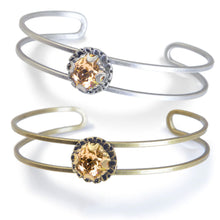 Load image into Gallery viewer, Crystal Dot Stacking Cuff Bangle Bracelet - Sweet Romance Wholesale