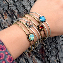 Load image into Gallery viewer, Crystal Dot Stacking Cuff Bangle Bracelet - Sweet Romance Wholesale