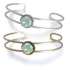 Load image into Gallery viewer, Crystal Dot Stacking Cuff Bangle Bracelet - Sweet Romance Wholesale