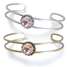 Load image into Gallery viewer, Crystal Dot Stacking Cuff Bangle Bracelet - Sweet Romance Wholesale
