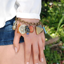 Load image into Gallery viewer, King Tut Vintage Egyptian Charm Bracelet - Sweet Romance Wholesale
