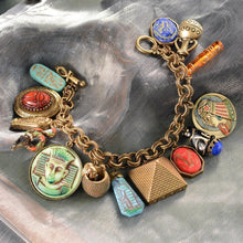 Load image into Gallery viewer, King Tut Vintage Egyptian Charm Bracelet - Sweet Romance Wholesale