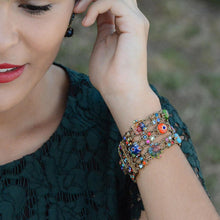 Load image into Gallery viewer, Art Deco Millefiori Glass Crystal Bracelet BR400 - Sweet Romance Wholesale