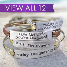 Load image into Gallery viewer, Inspirational Message Bar Bracelets - Sweet Romance Wholesale