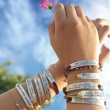 Load image into Gallery viewer, Inspirational Message Bar Bracelets - Sweet Romance Wholesale
