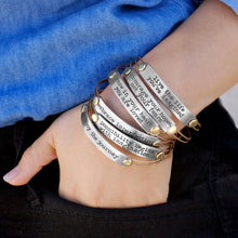 Load image into Gallery viewer, Inspirational Message Bar Bracelets - Sweet Romance Wholesale