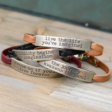Load image into Gallery viewer, Inspirational Message Leather Bracelets - Sweet Romance Wholesale