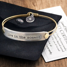 Load image into Gallery viewer, Live In The Moment Inspirational Message Bracelet BR416 - Sweet Romance Wholesale