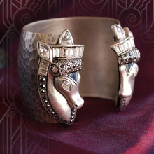 Load image into Gallery viewer, Art Deco Vintage Silver Horse Bracelet Cuff BR444 - Sweet Romance Wholesale
