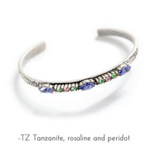 Load image into Gallery viewer, Crystal Bar Thin Cuff Stacking Bracelet BR448 - Sweet Romance Wholesale