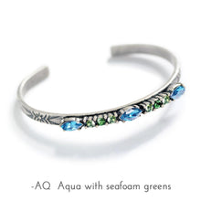 Load image into Gallery viewer, Crystal Bar Thin Cuff Stacking Bracelet BR448 - Sweet Romance Wholesale