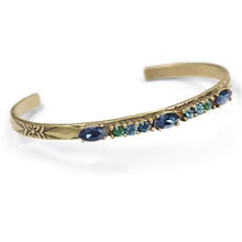 Load image into Gallery viewer, Crystal Bar Thin Cuff Stacking Bracelet BR448 - Sweet Romance Wholesale
