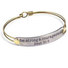 Load image into Gallery viewer, Be Strong and Courageous Deut 31:6 Inspirational Bible Verse Bracelet - Sweet Romance Wholesale