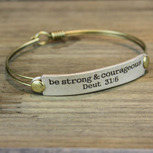 Load image into Gallery viewer, Be Strong and Courageous Deut 31:6 Inspirational Bible Verse Bracelet - Sweet Romance Wholesale