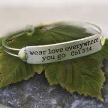 Load image into Gallery viewer, Wear Love Everywhere You Go Col 3:14 Inspirational Bible Verse Bracelet - Sweet Romance Wholesale