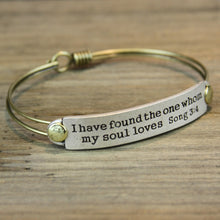 Load image into Gallery viewer, I Have Found the One Whom My Soul Loves Song 3:4 Inspirational Bible Verse Bracelet - Sweet Romance Wholesale