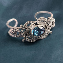 Load image into Gallery viewer, French Regency Sapphire Silver and Amethyst Bracelet BR532 - Sweet Romance Wholesale