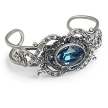 Load image into Gallery viewer, French Regency Sapphire Silver and Amethyst Bracelet BR532 - Sweet Romance Wholesale