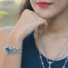 Load image into Gallery viewer, French Regency Sapphire Silver and Amethyst Bracelet BR532 - Sweet Romance Wholesale